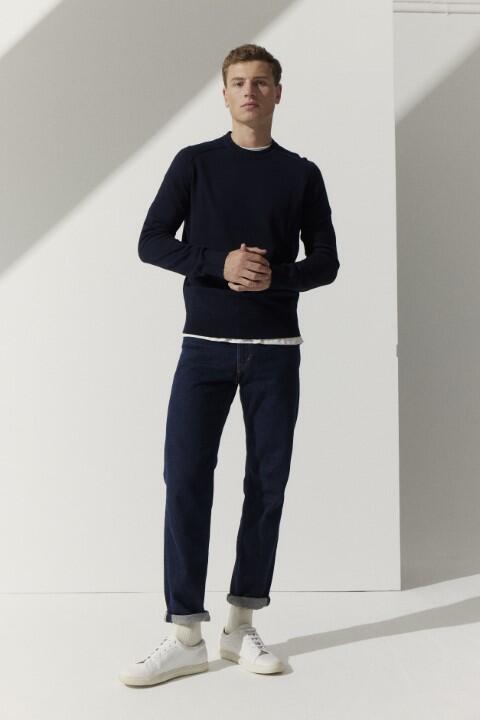 BASEFIELD - NOS Rundhals Pullover night blue - Gr. - XXL von BASEFIELD