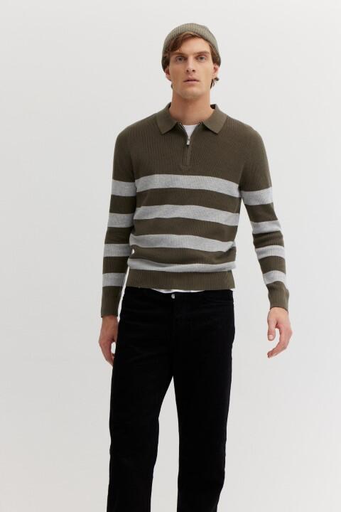 BASEFIELD - Polo Pullover green chrome - Gr. - M von BASEFIELD