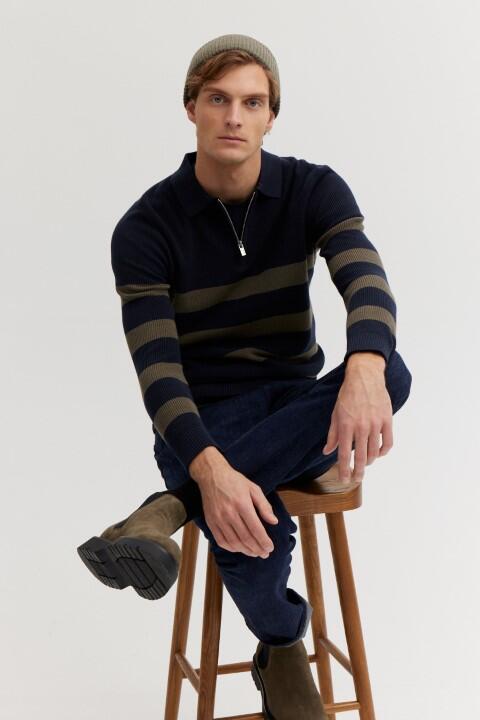 BASEFIELD - Polo Pullover night blue - Gr. - XL von BASEFIELD