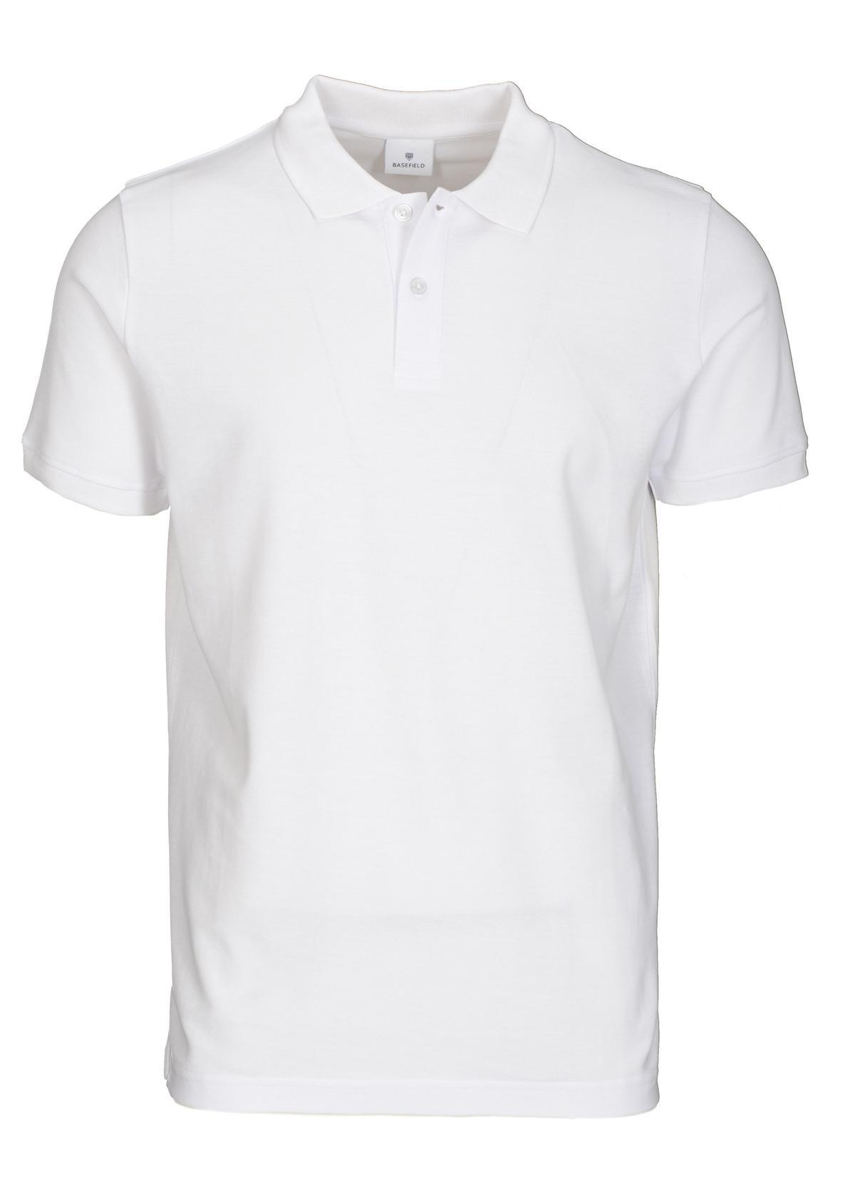 BASEFIELD - Polo Shirt 1/2 Arm white - Gr. - L von BASEFIELD