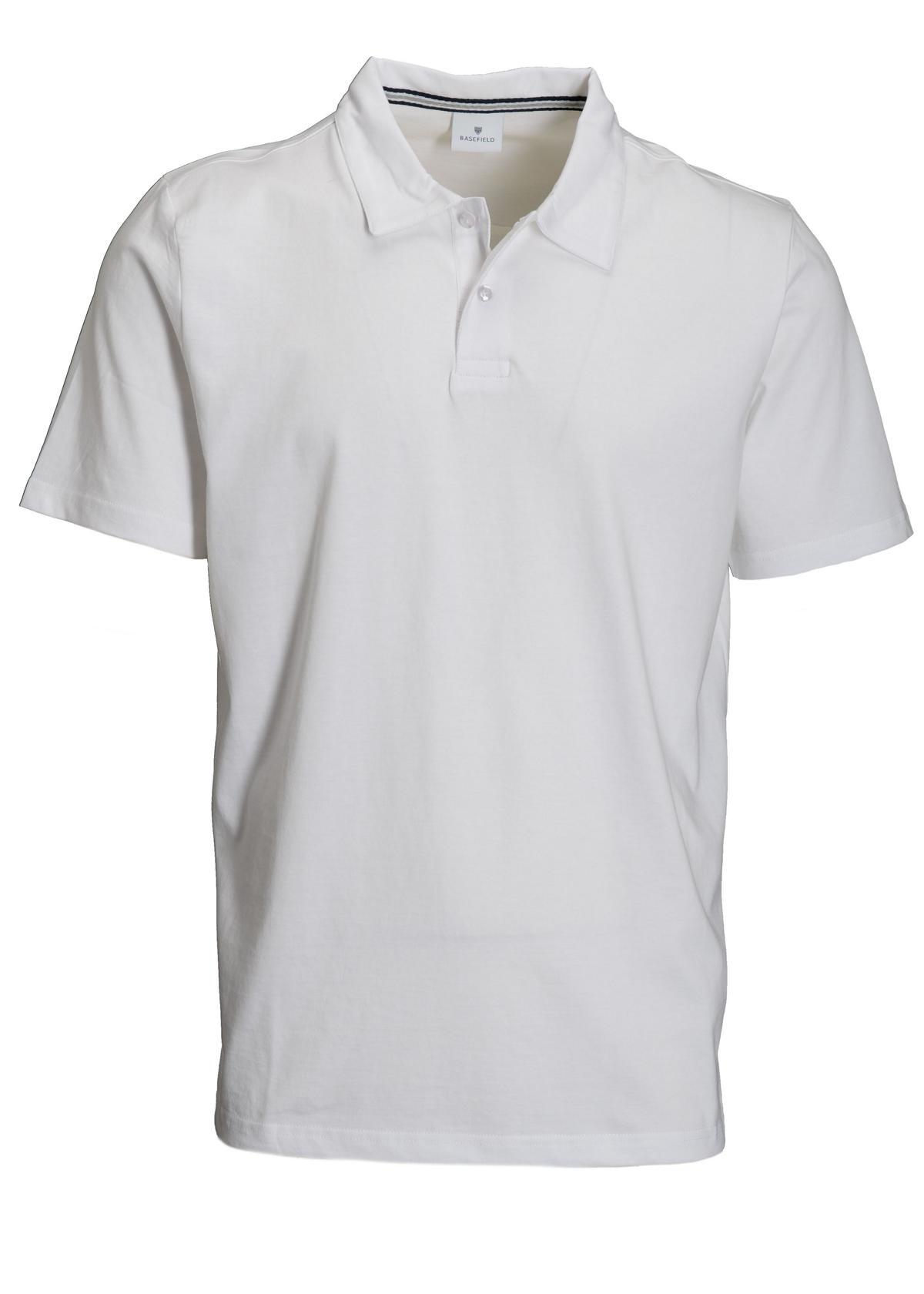 BASEFIELD - Polo Shirt 1/2 Arm white - Gr. - XL von BASEFIELD
