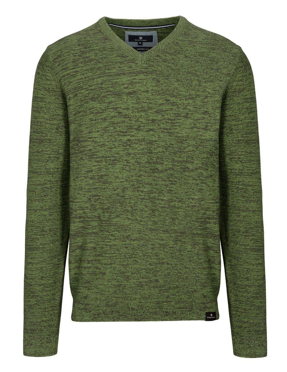 BASEFIELD - Pullover mit V-Ausschnitt grass - Gr. - L von BASEFIELD