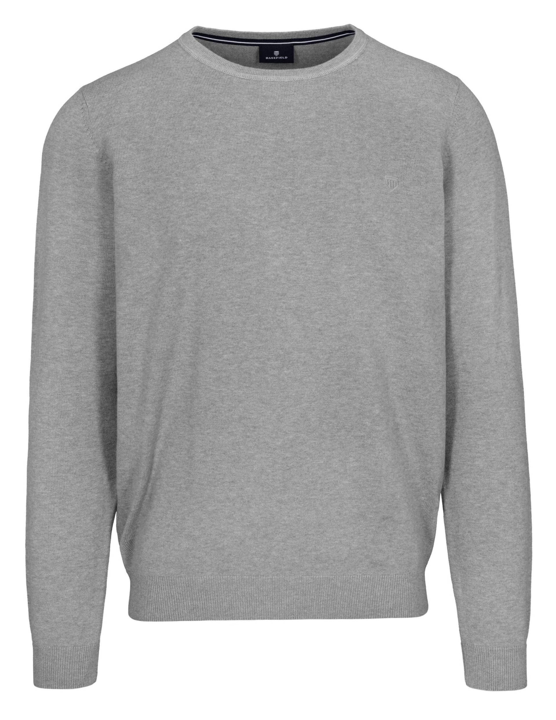 BASEFIELD - Rdh.-Pullover grey mel. - Gr. - M von BASEFIELD