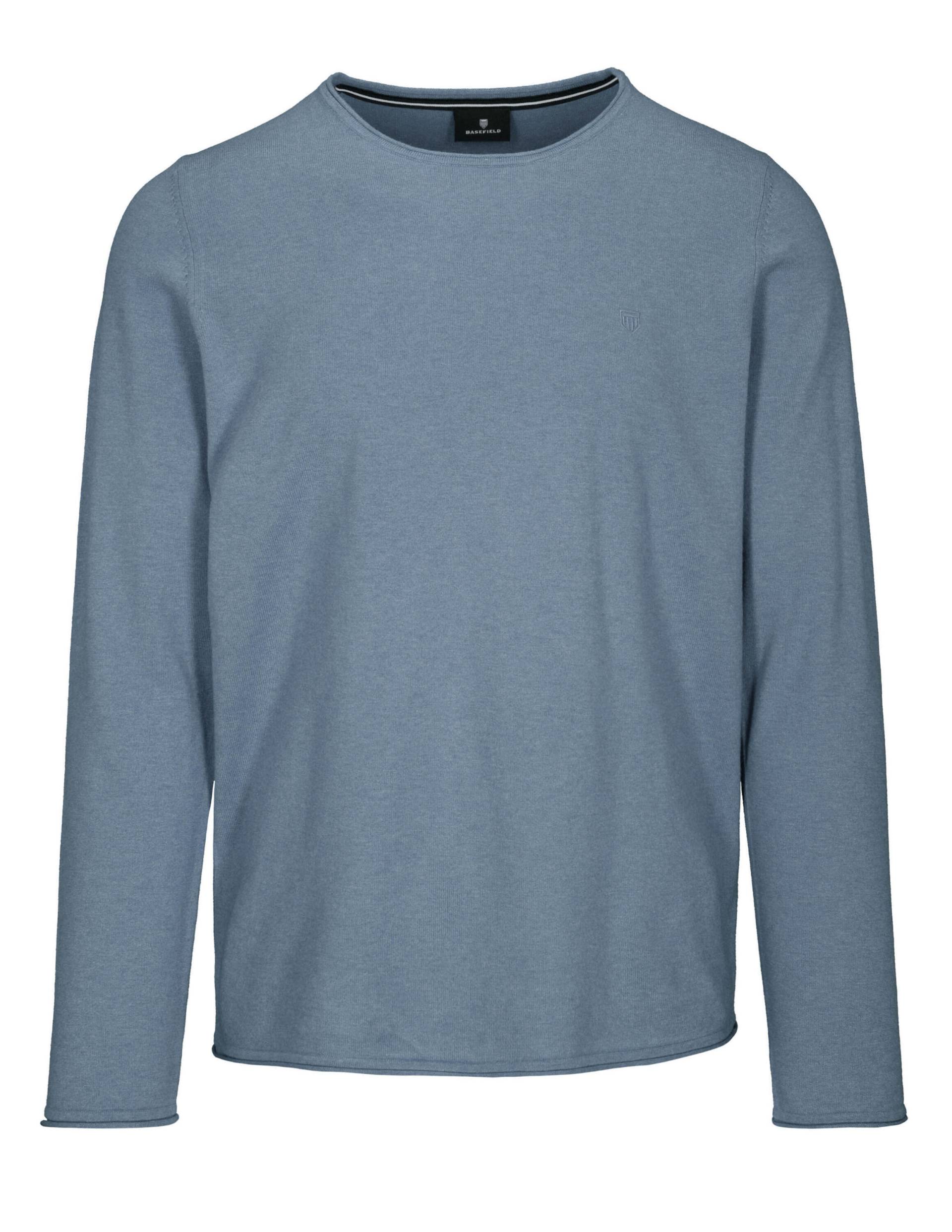 BASEFIELD - Rdh.-Pullover mit Rollkante summer night mel. - Gr. - L von BASEFIELD