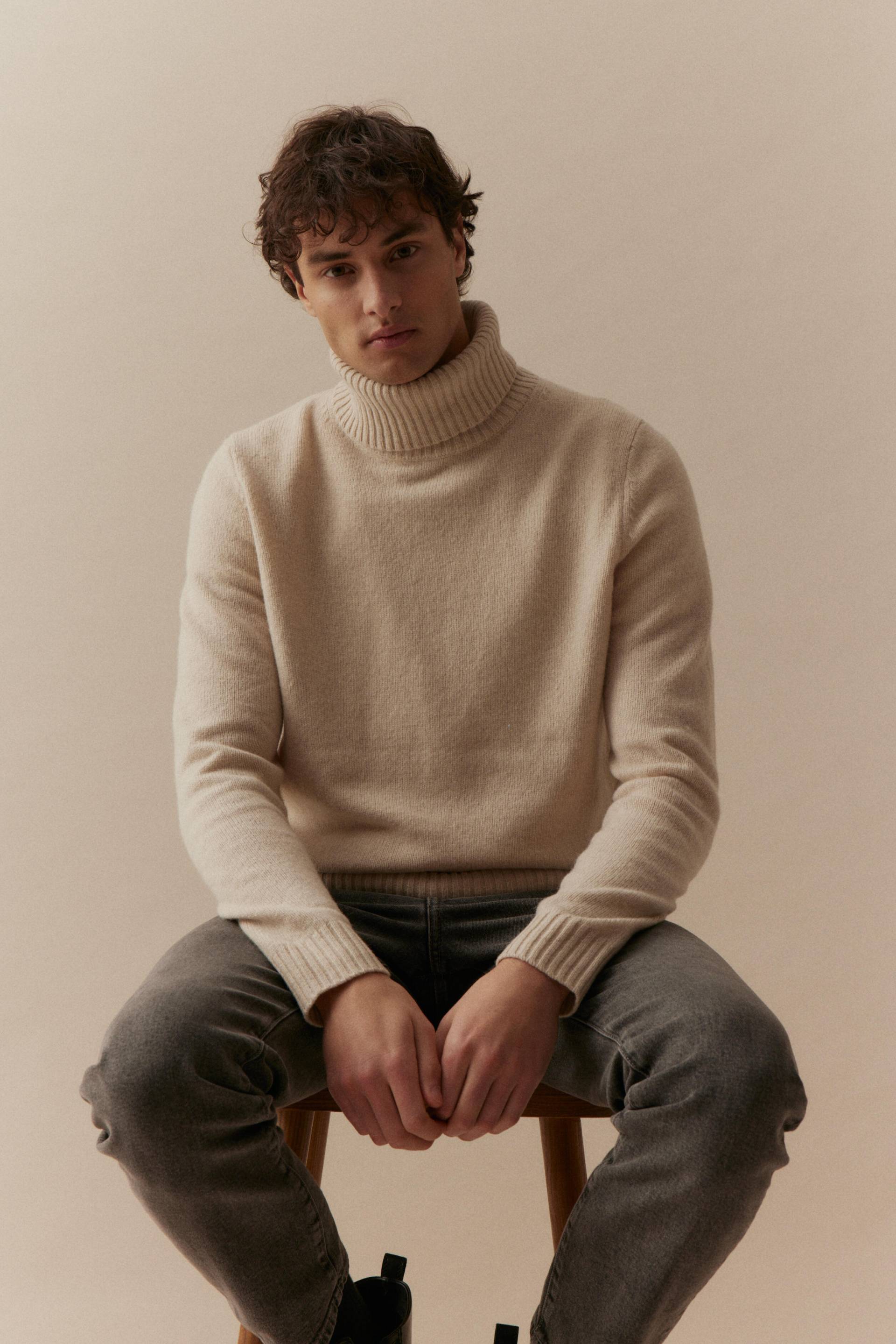 BASEFIELD - Rollkragen Pullover cloud mel. - Gr. - XXL von BASEFIELD