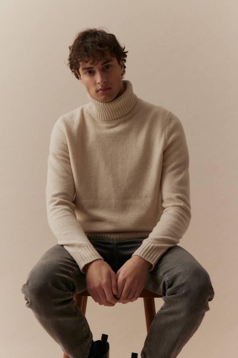 BASEFIELD - Rollkragen Pullover cloud mel. - Gr. - XXL von BASEFIELD