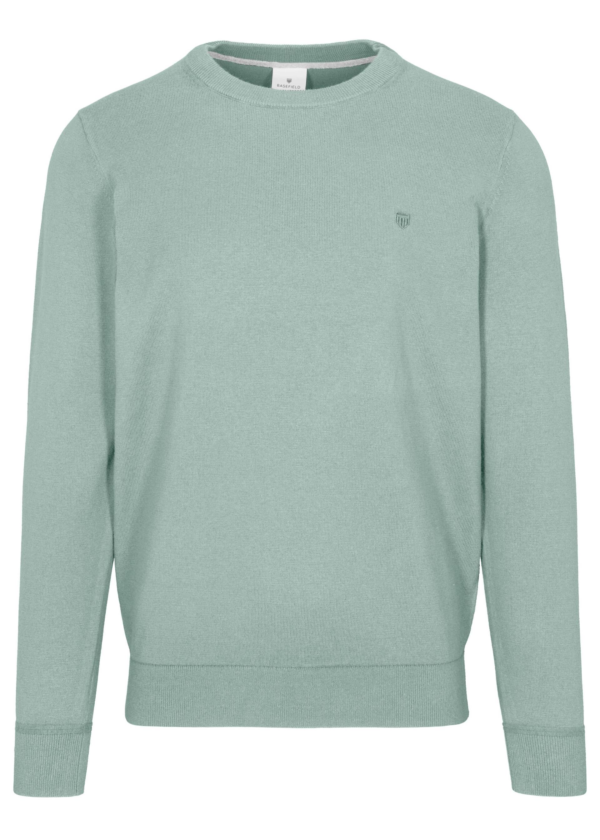 BASEFIELD - Rundhals Pullover arctic blue mel. - Gr. - 3XL von BASEFIELD