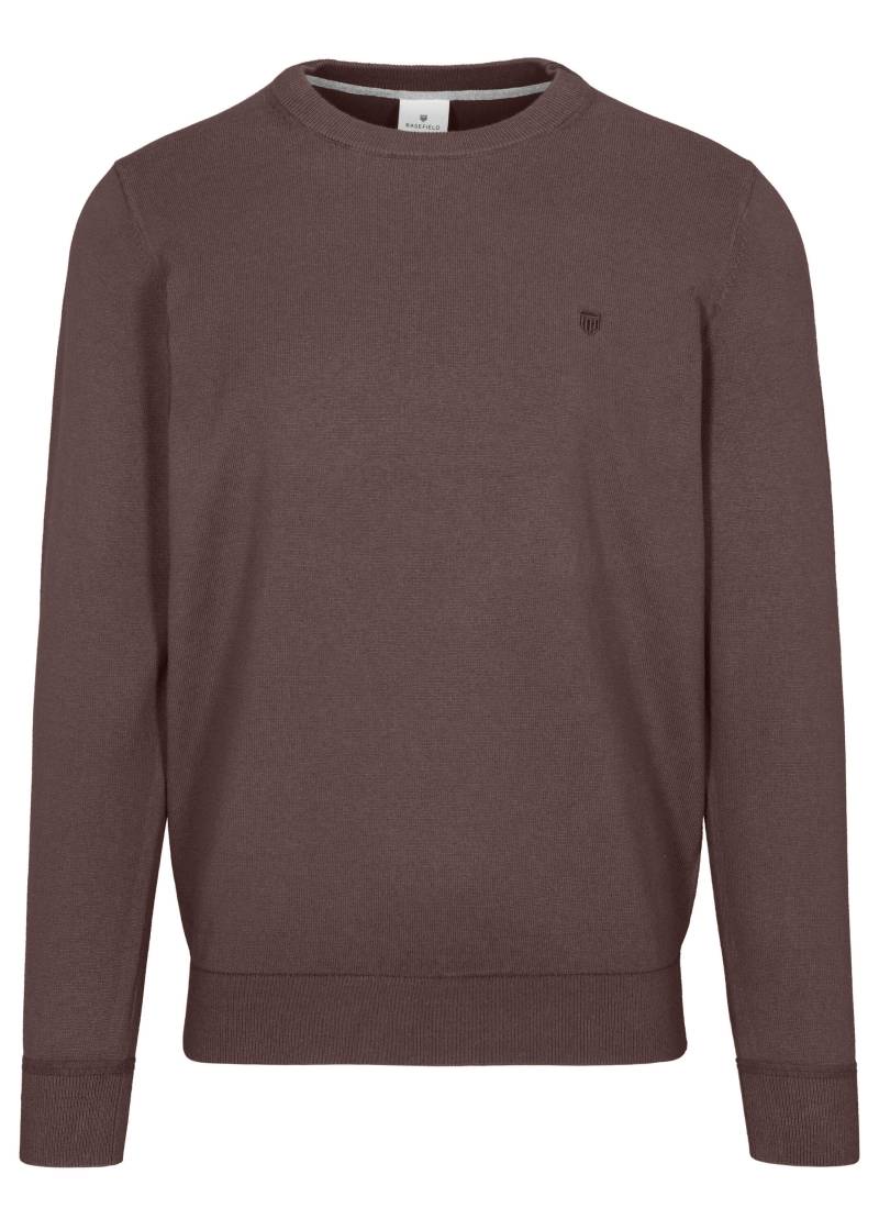 BASEFIELD - Rundhals Pullover aubergine mel. - Gr. - 3XL von BASEFIELD