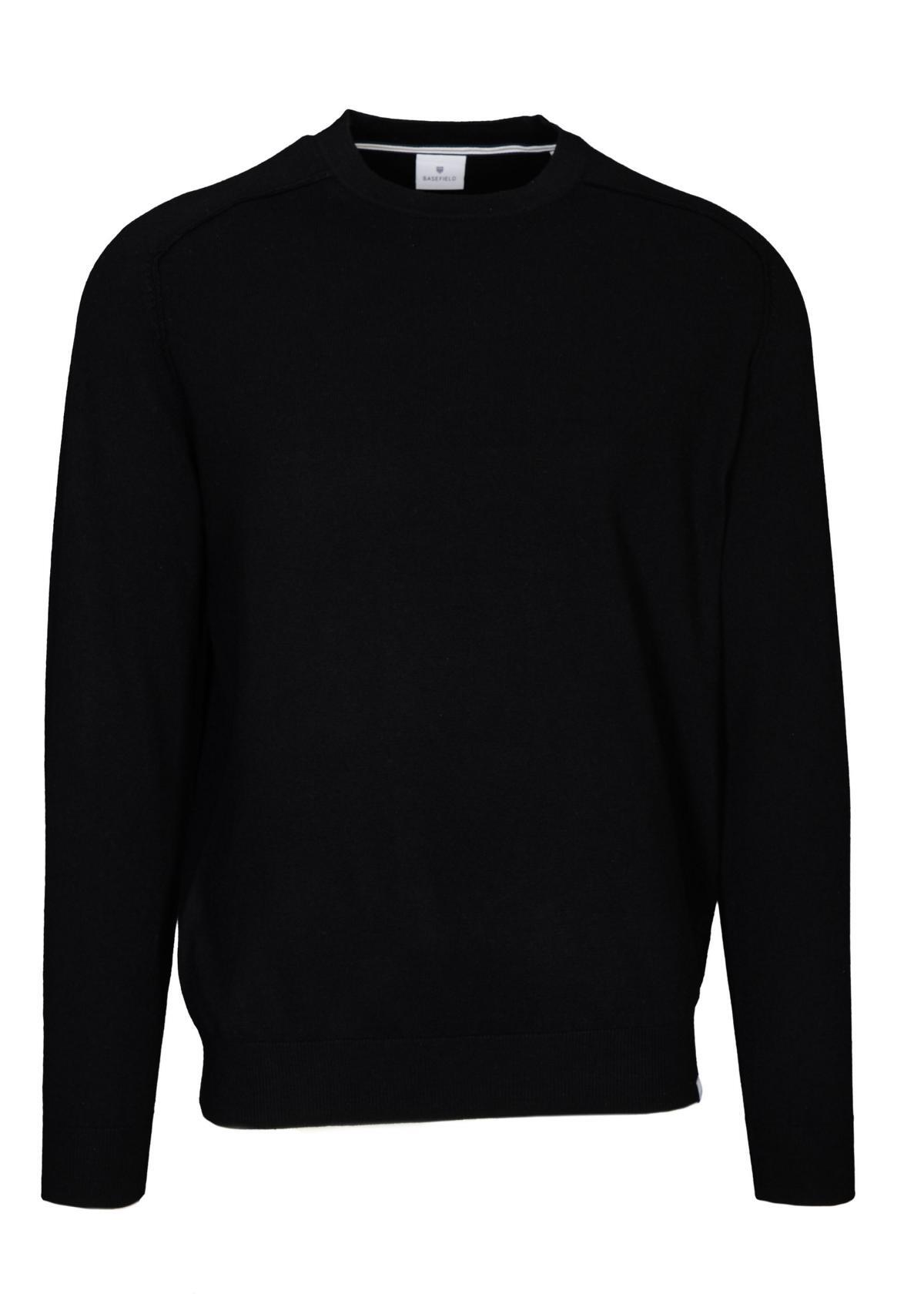 BASEFIELD - Rundhals Pullover black - Gr. - L von BASEFIELD