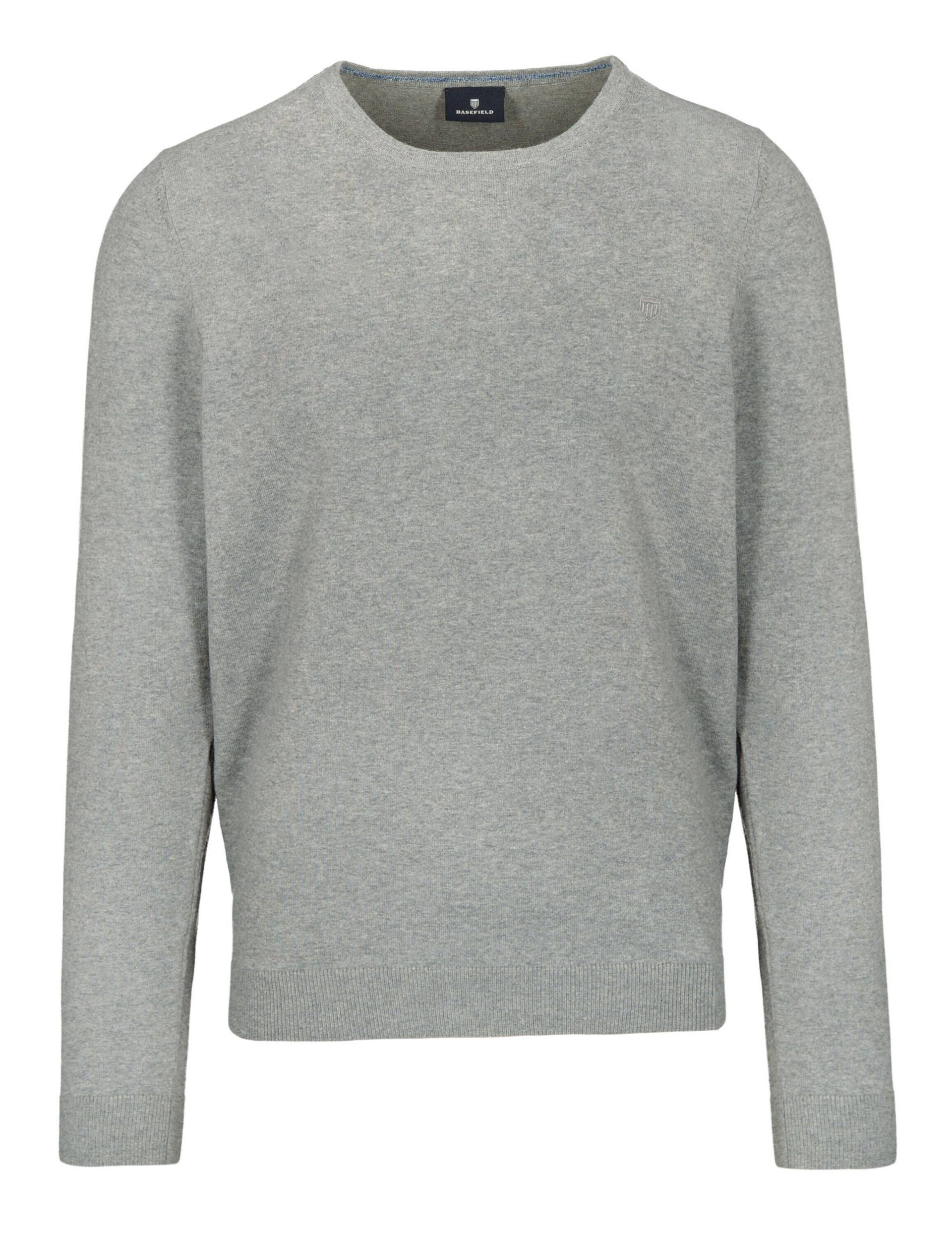 BASEFIELD - Rundhals Pullover grey mel. - Gr. - XXL von BASEFIELD