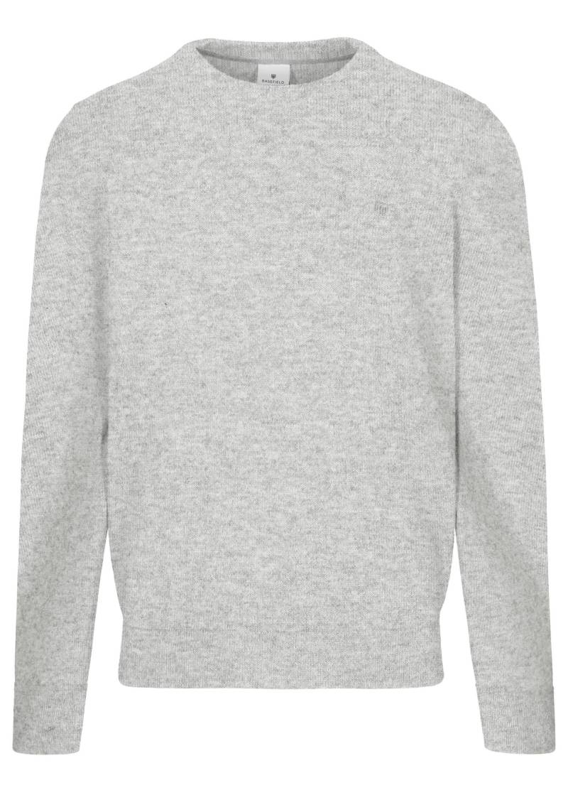 BASEFIELD - Rundhals Pullover light grey mel. - Gr. - M von BASEFIELD