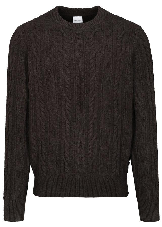 BASEFIELD - Rundhals Pullover mocca - Gr. - M von BASEFIELD