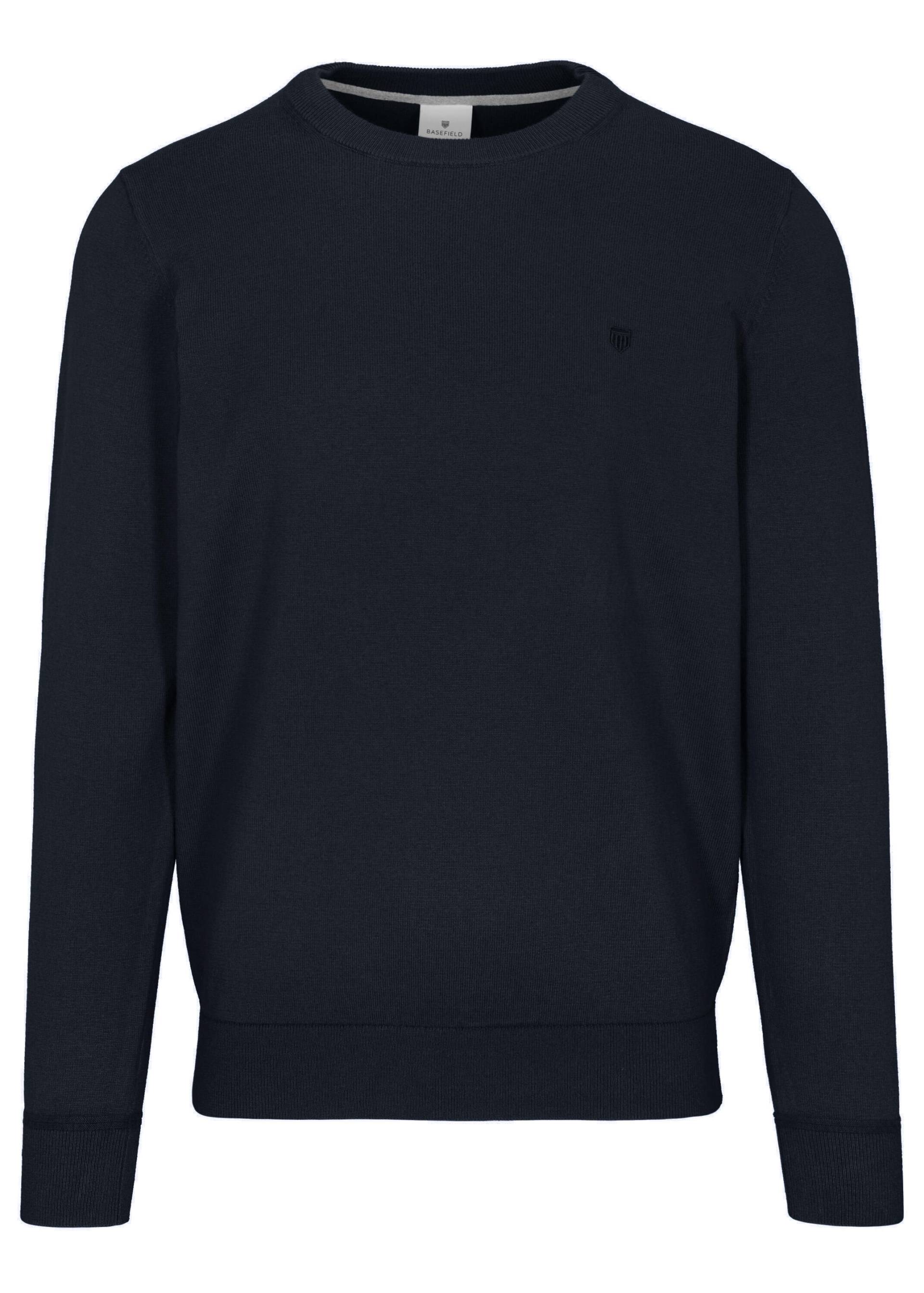 BASEFIELD - Rundhals Pullover night blue - Gr. - M von BASEFIELD