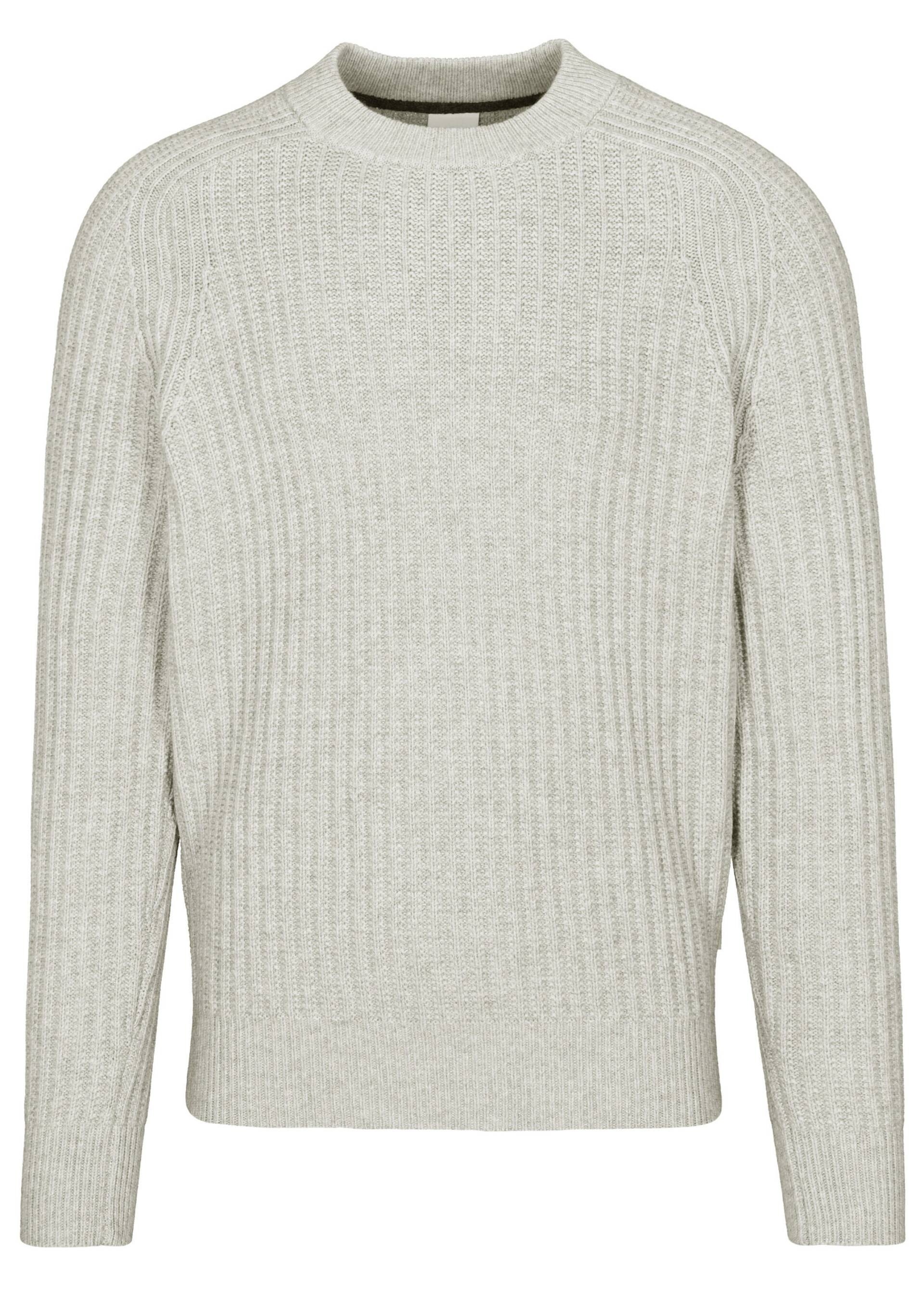 BASEFIELD - Rundhals Pullover oat grey mel. - Gr. - 3XL von BASEFIELD
