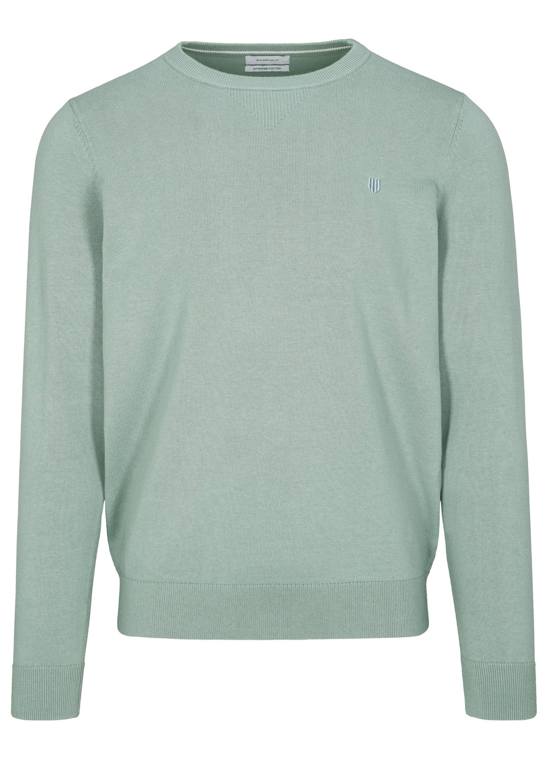 BASEFIELD - Rundhals Pullover pale sage - Gr. - L von BASEFIELD