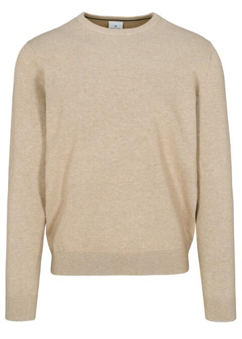 BASEFIELD - Rundhals Pullover sand mel. - Gr. - L von BASEFIELD