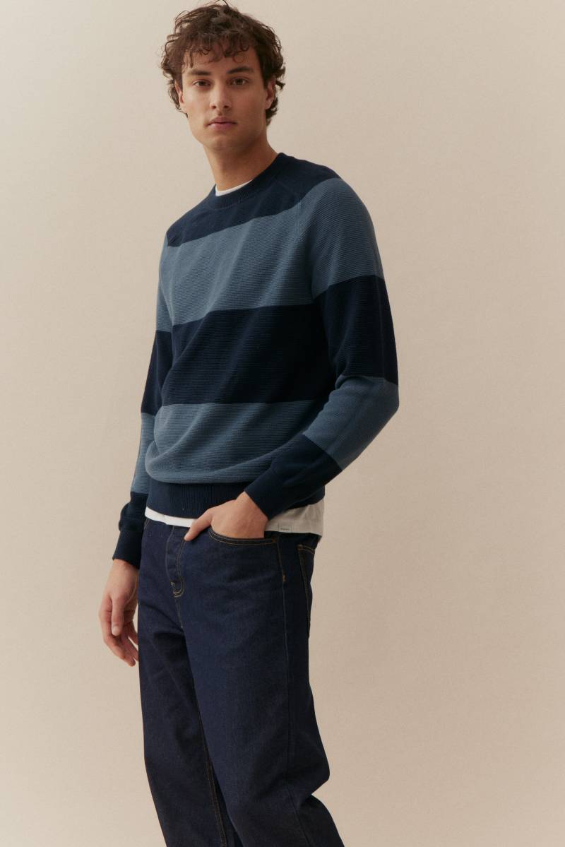 BASEFIELD - Rundhals Pullover smoky blue - Gr. - XXL von BASEFIELD