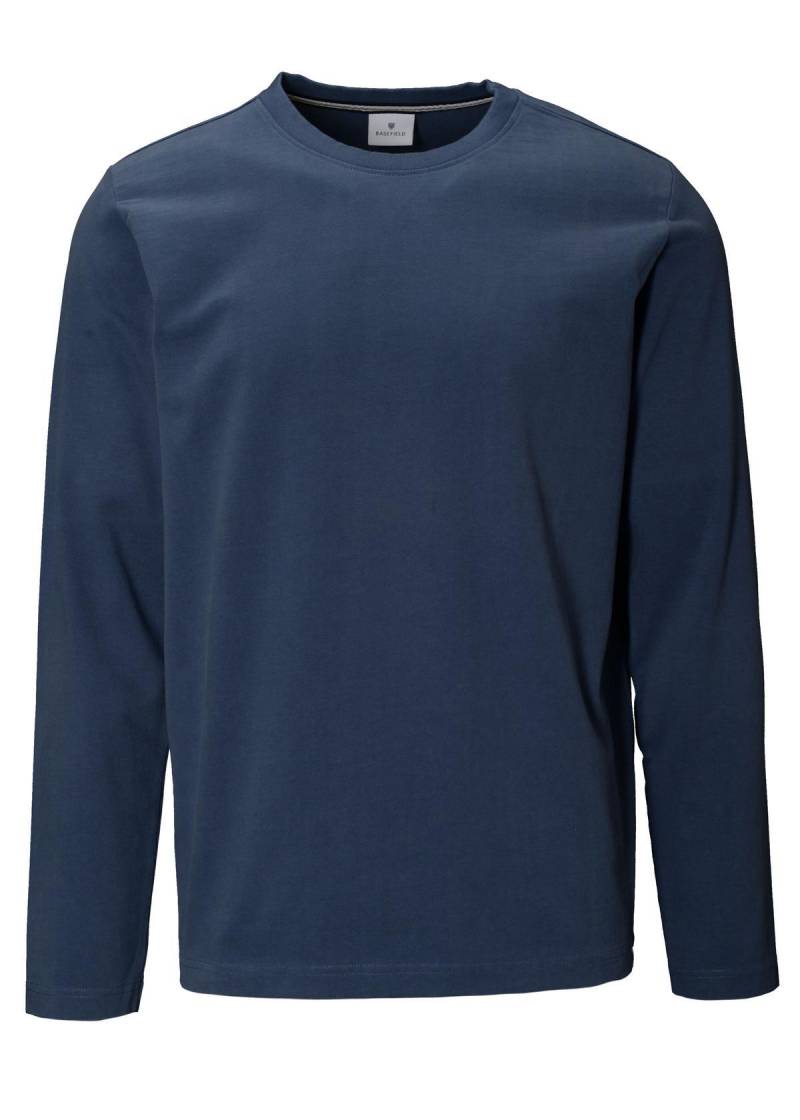 BASEFIELD - Rundhals Shirt 1/1 Arm smoky blue - Gr. - XXL von BASEFIELD