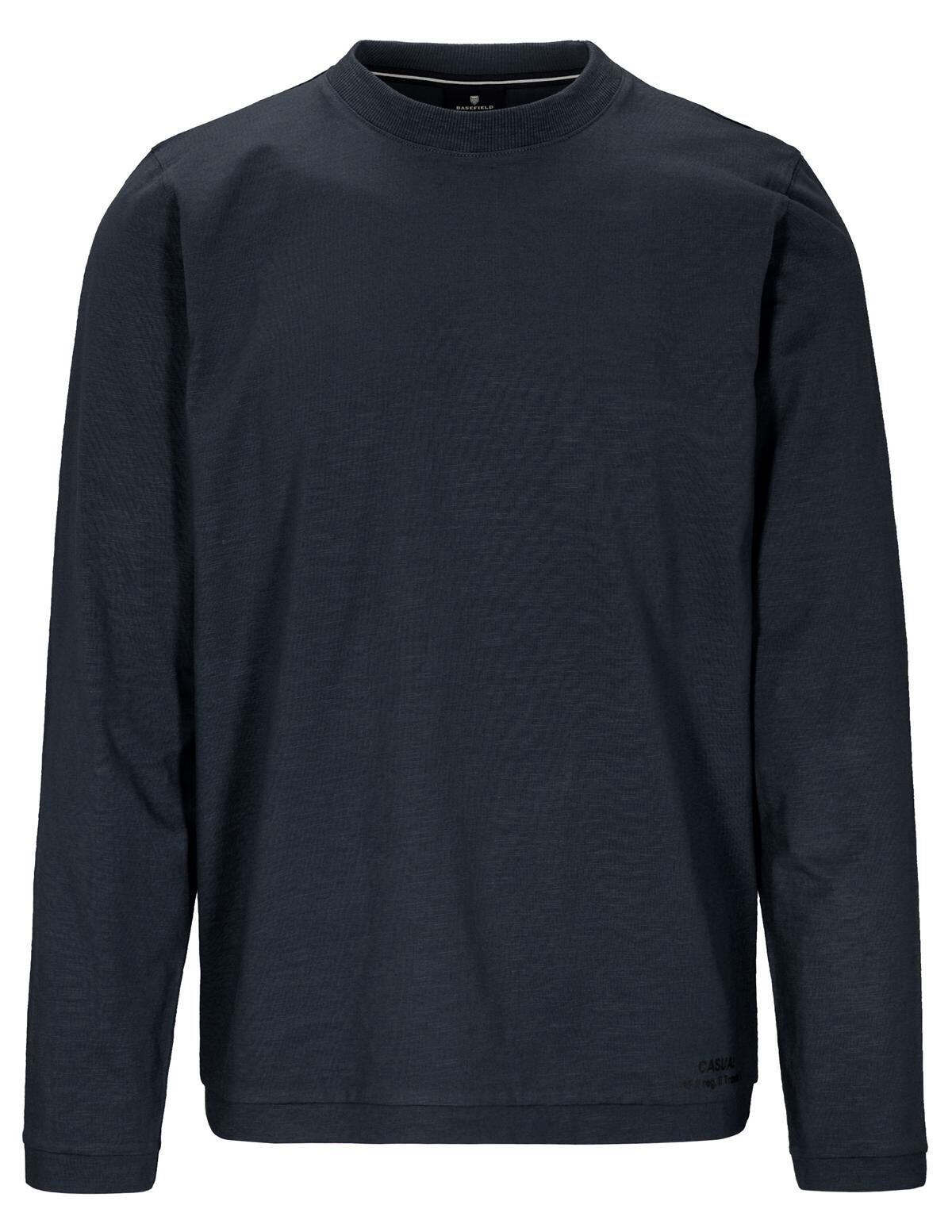 BASEFIELD - Rundhals Shirt 1/1 blue navy - Gr. - L von BASEFIELD