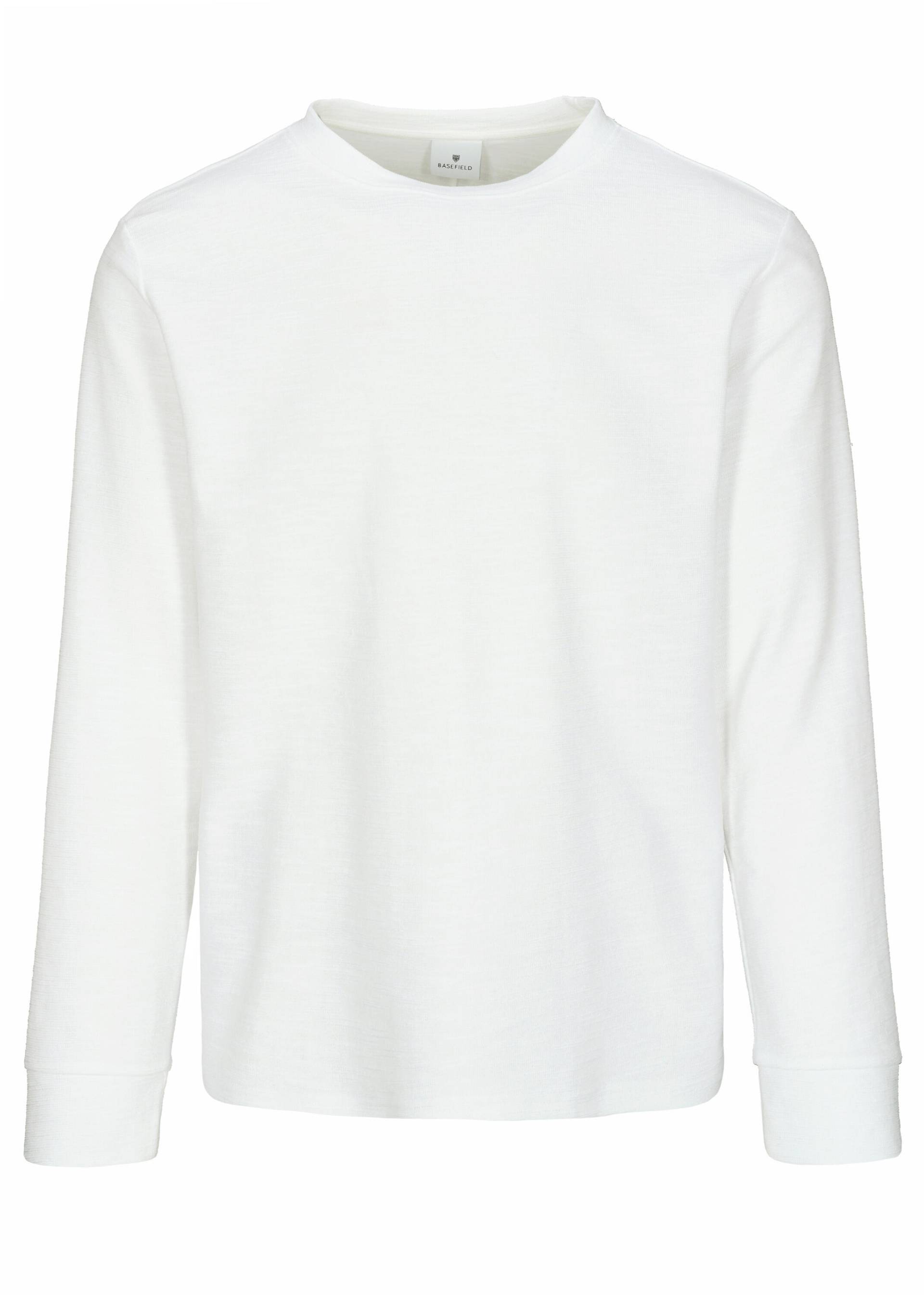 BASEFIELD - Rundhals Shirt longsleeve white - Gr. - M von BASEFIELD