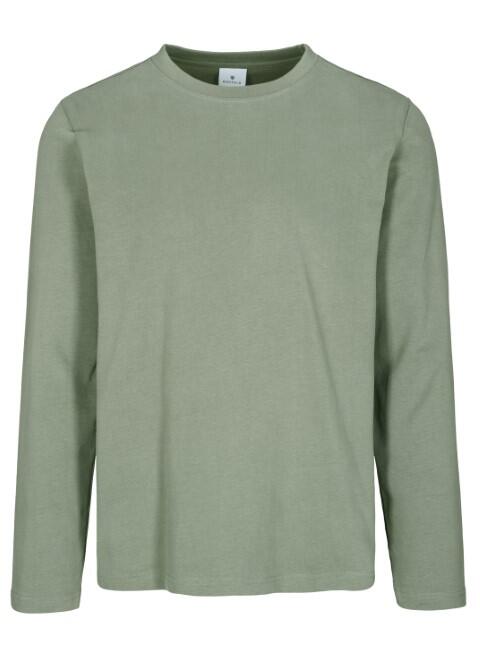 BASEFIELD - Rundhals Shirt longsleeves herbal green - Gr. - S von BASEFIELD