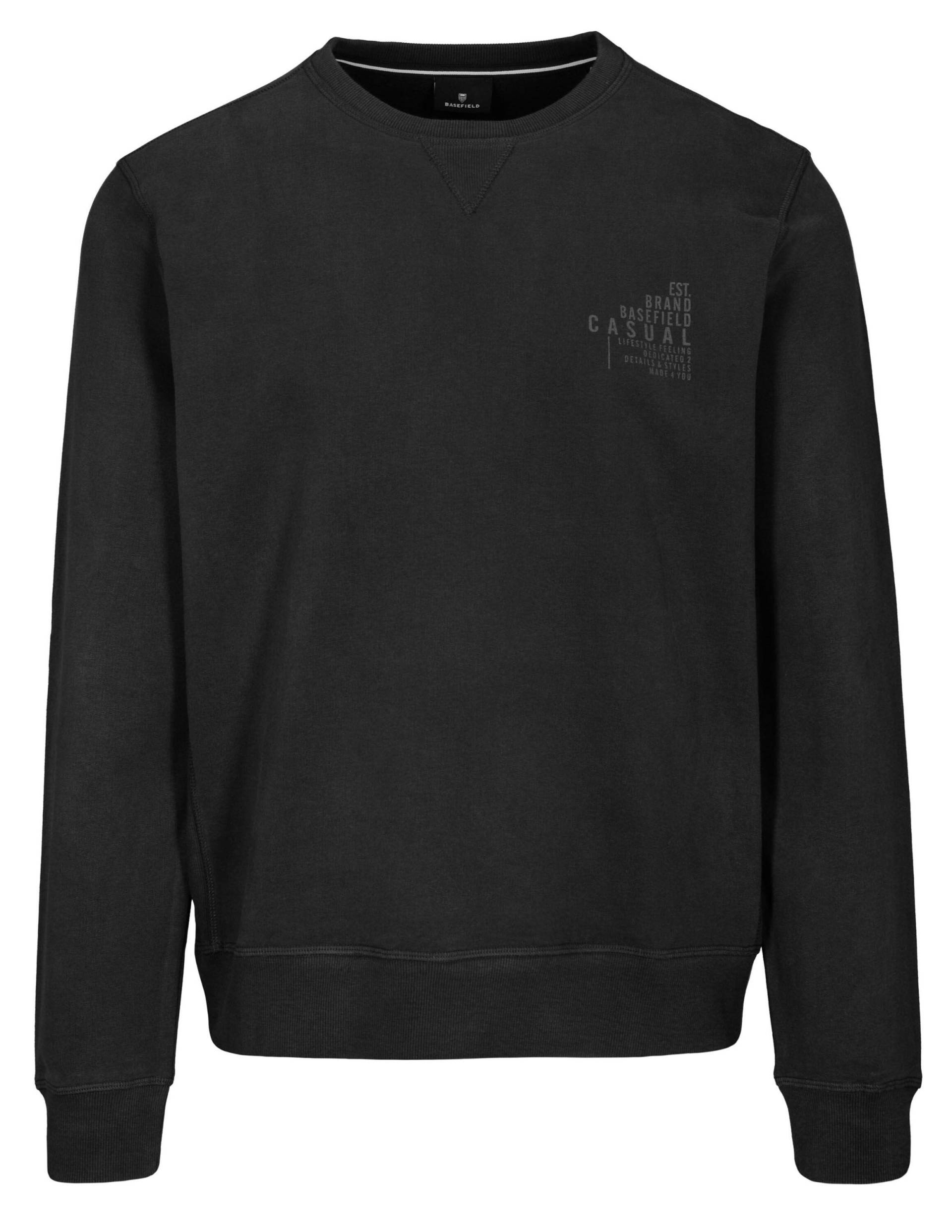 BASEFIELD - Rundhals Sweatshirt dark grey - Gr. - M von BASEFIELD