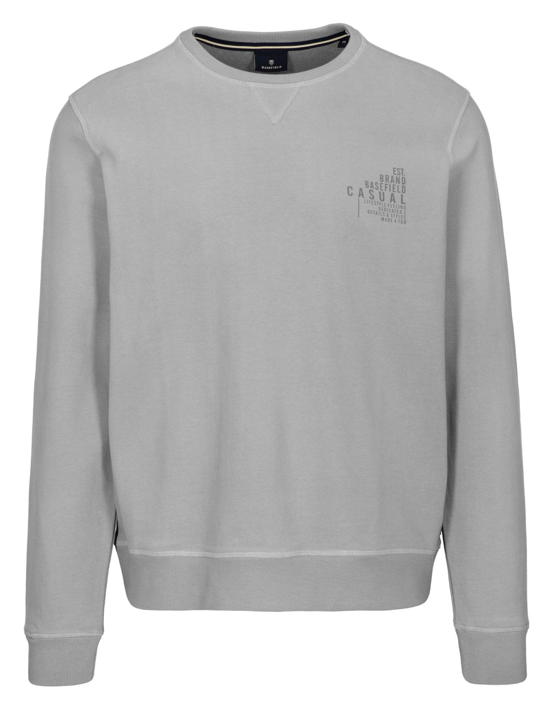 BASEFIELD - Rundhals Sweatshirt light grey - Gr. - XL von BASEFIELD