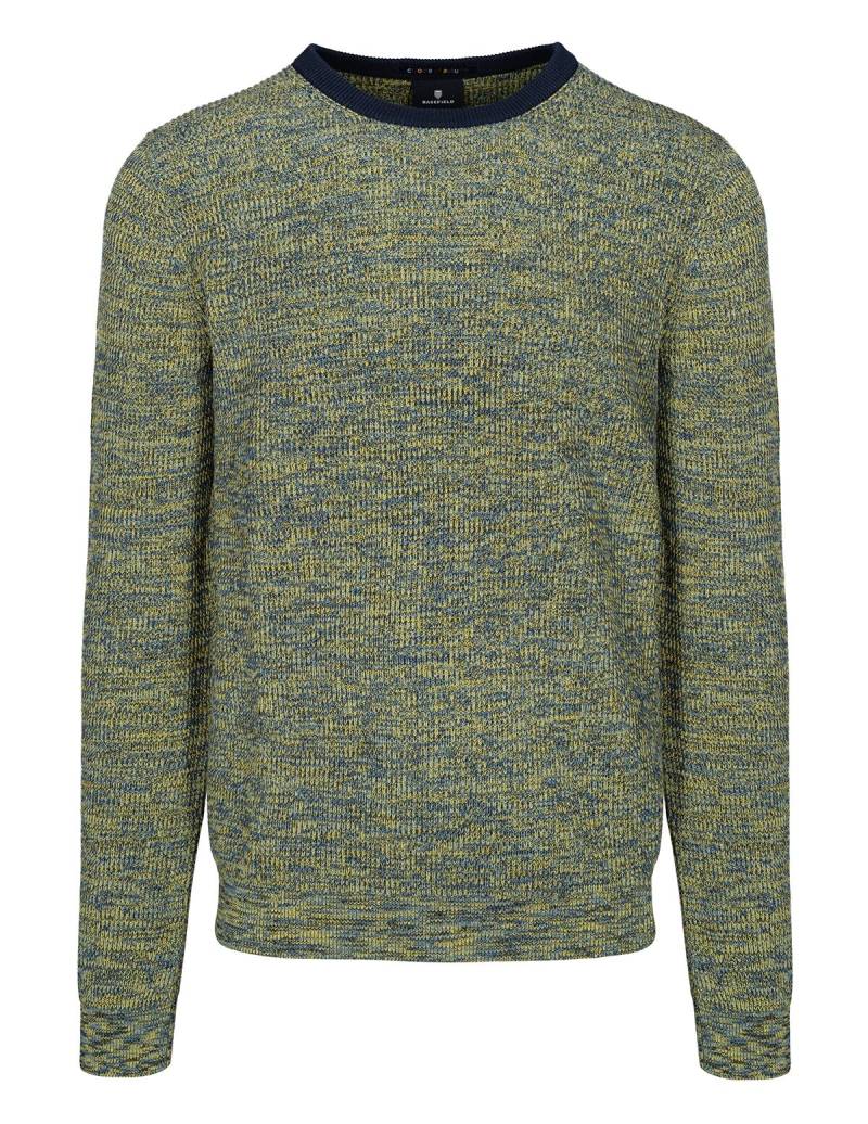 BASEFIELD - Rundhalspullover mit Kontrast-Bündchen blue navy - Gr. - XXL von BASEFIELD