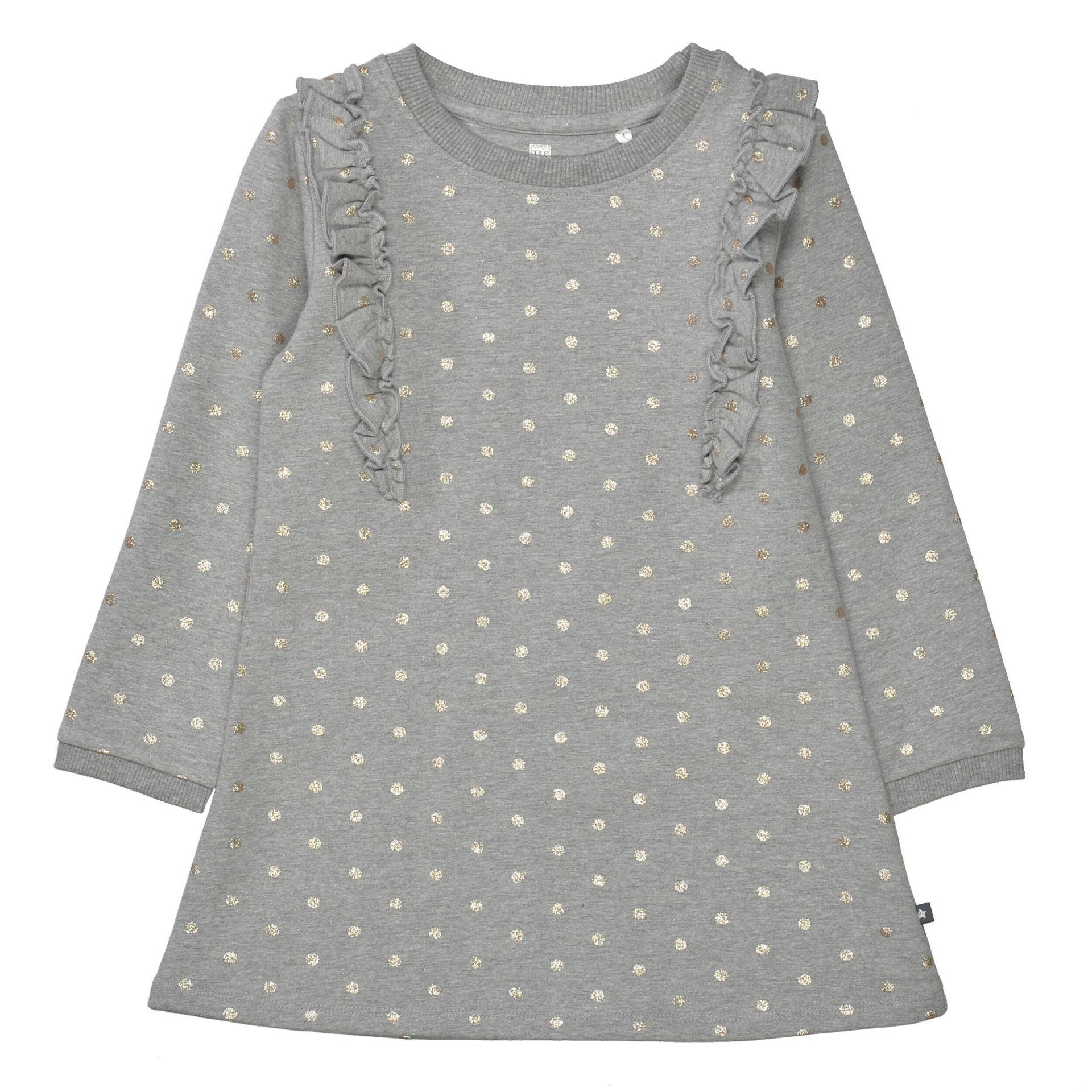 BASEFIELD - Sweatkleid mit Punkte-Print grey mel. aop von BASEFIELD