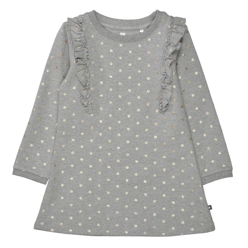 BASEFIELD - Sweatkleid mit Punkte-Print grey mel. aop von BASEFIELD