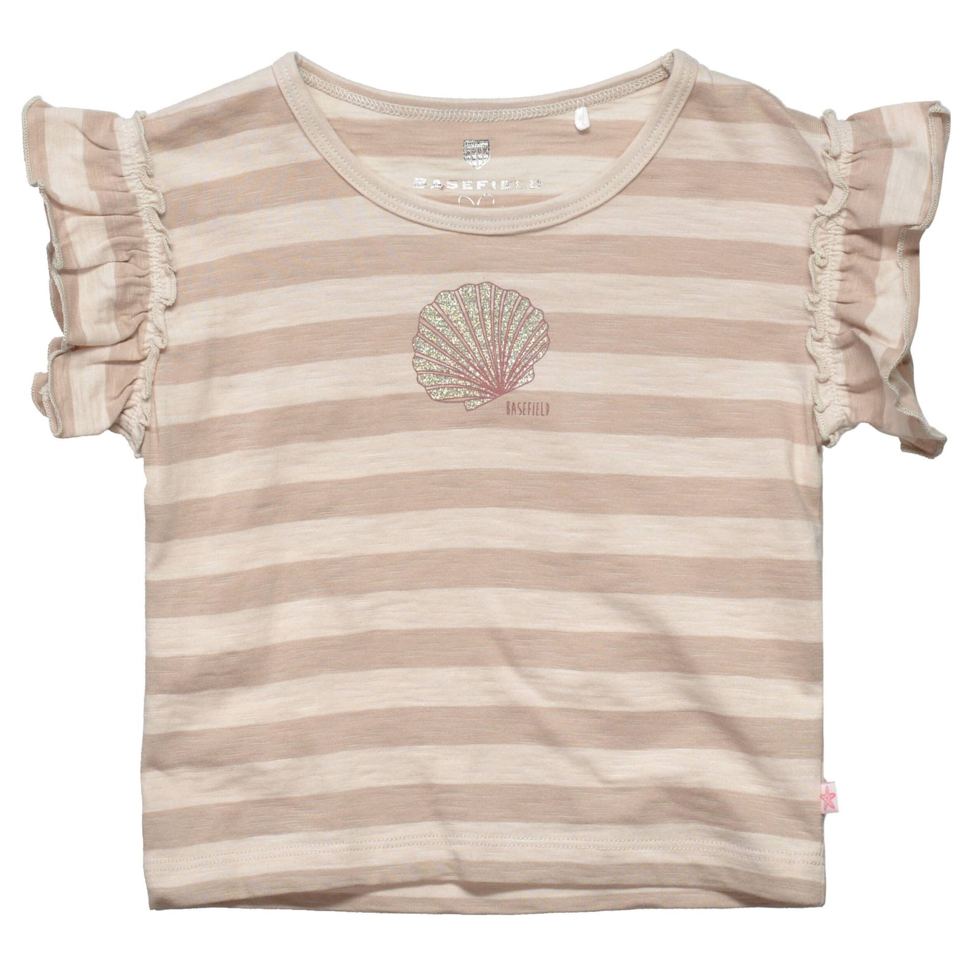 BASEFIELD - T-Shirt mit Glitzer-Front-Print frappé str. von BASEFIELD