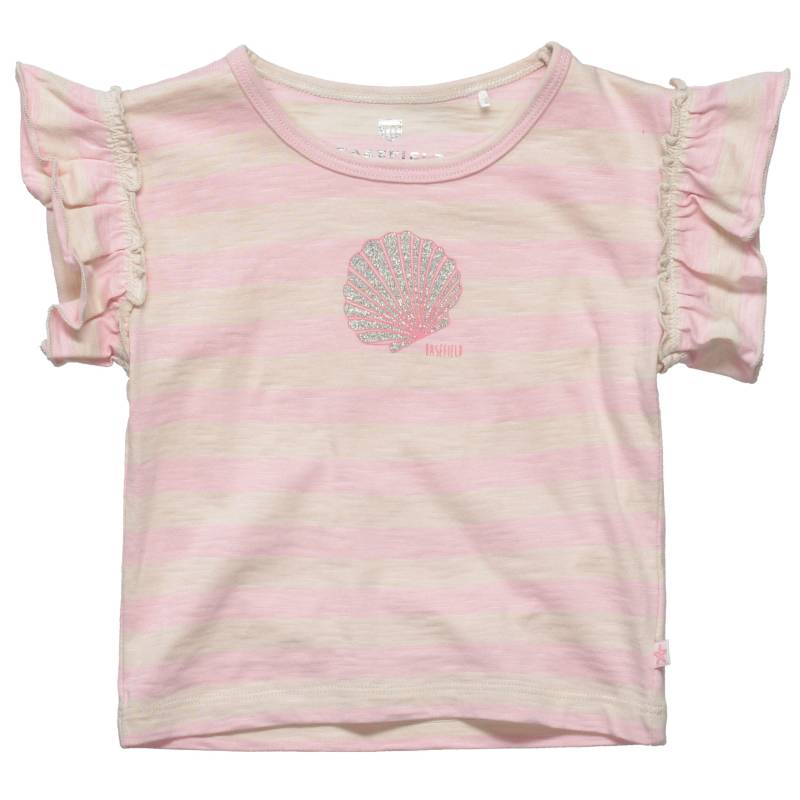 BASEFIELD - T-Shirt mit Glitzer-Front-Print soft candy str. von BASEFIELD