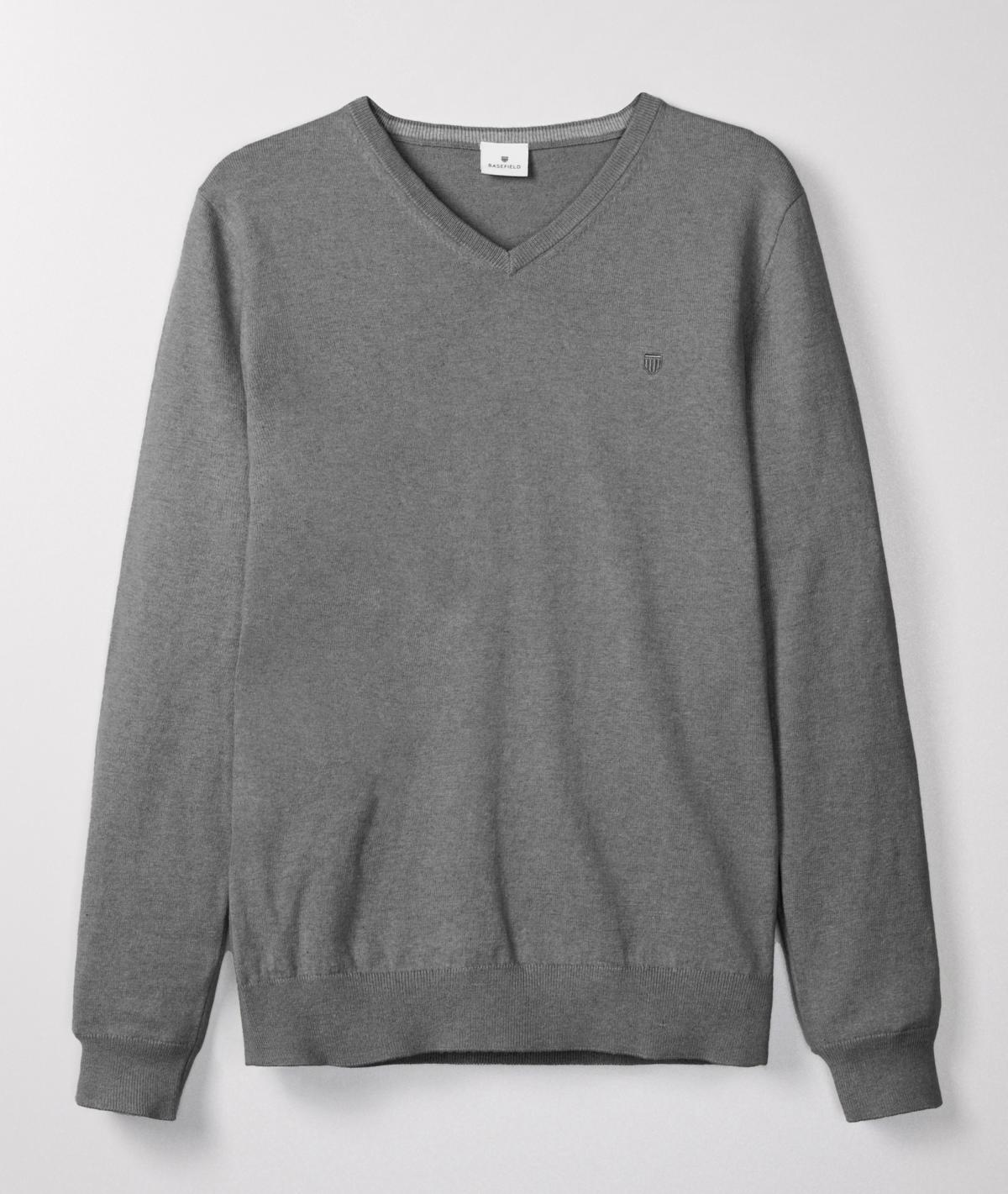 BASEFIELD - V Pullover arctic grey melange - Gr. - XXL von BASEFIELD