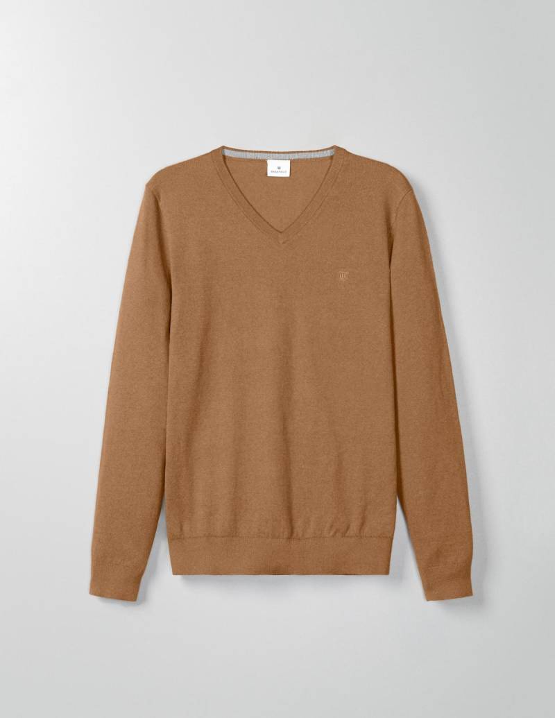 BASEFIELD - V Pullover earth brown melange - Gr. - 3XL von BASEFIELD