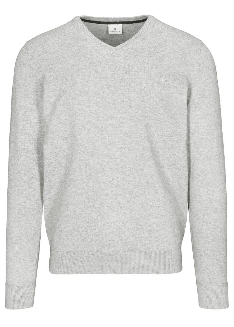 BASEFIELD - V Pullover light grey mel. - Gr. - XL von BASEFIELD