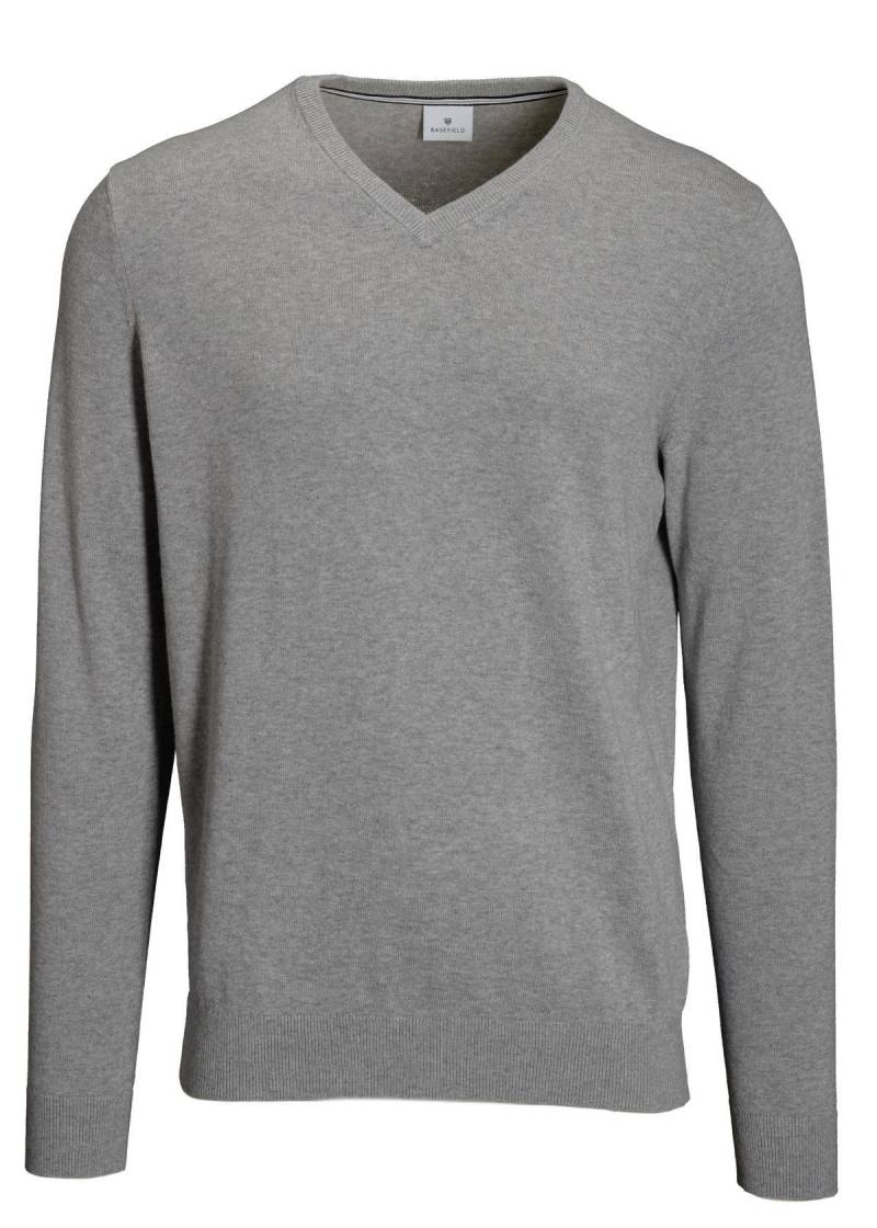 BASEFIELD - V Pullover silver mel. - Gr. - XXL von BASEFIELD