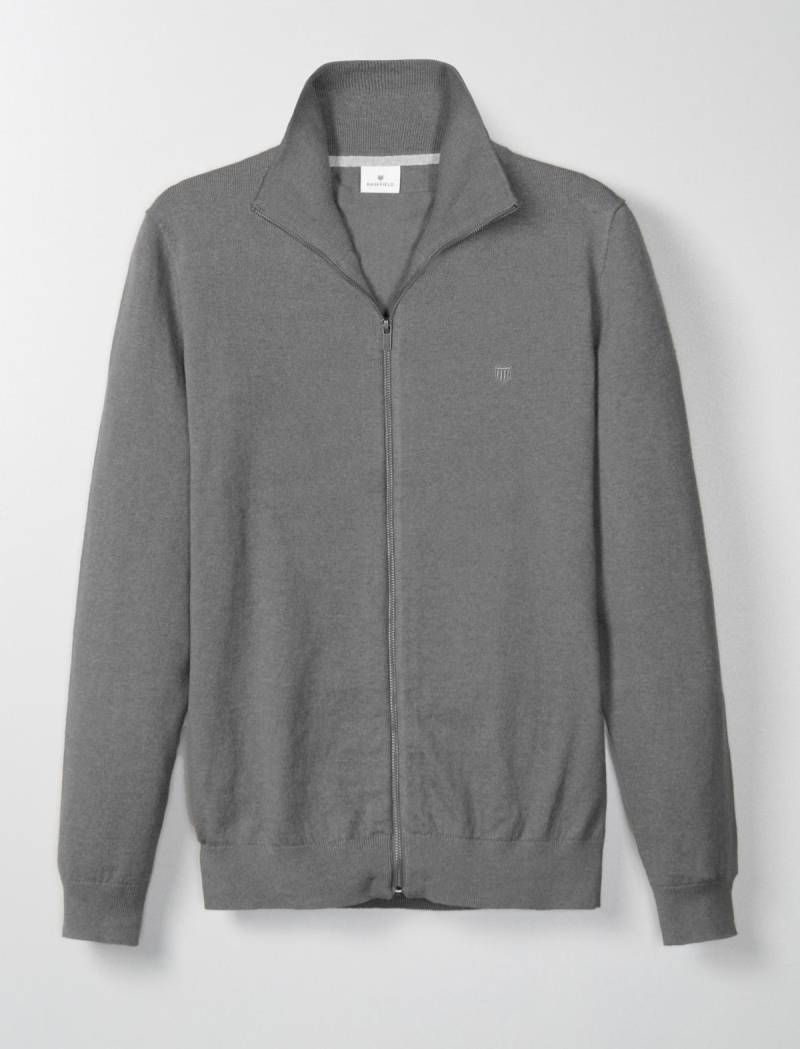 BASEFIELD - Zip Cardigan arctic grey melange - Gr. - 3XL von BASEFIELD
