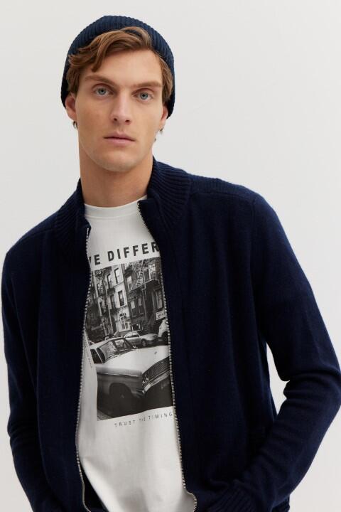 BASEFIELD - Zip Cardigan night blue - Gr. - XXL von BASEFIELD