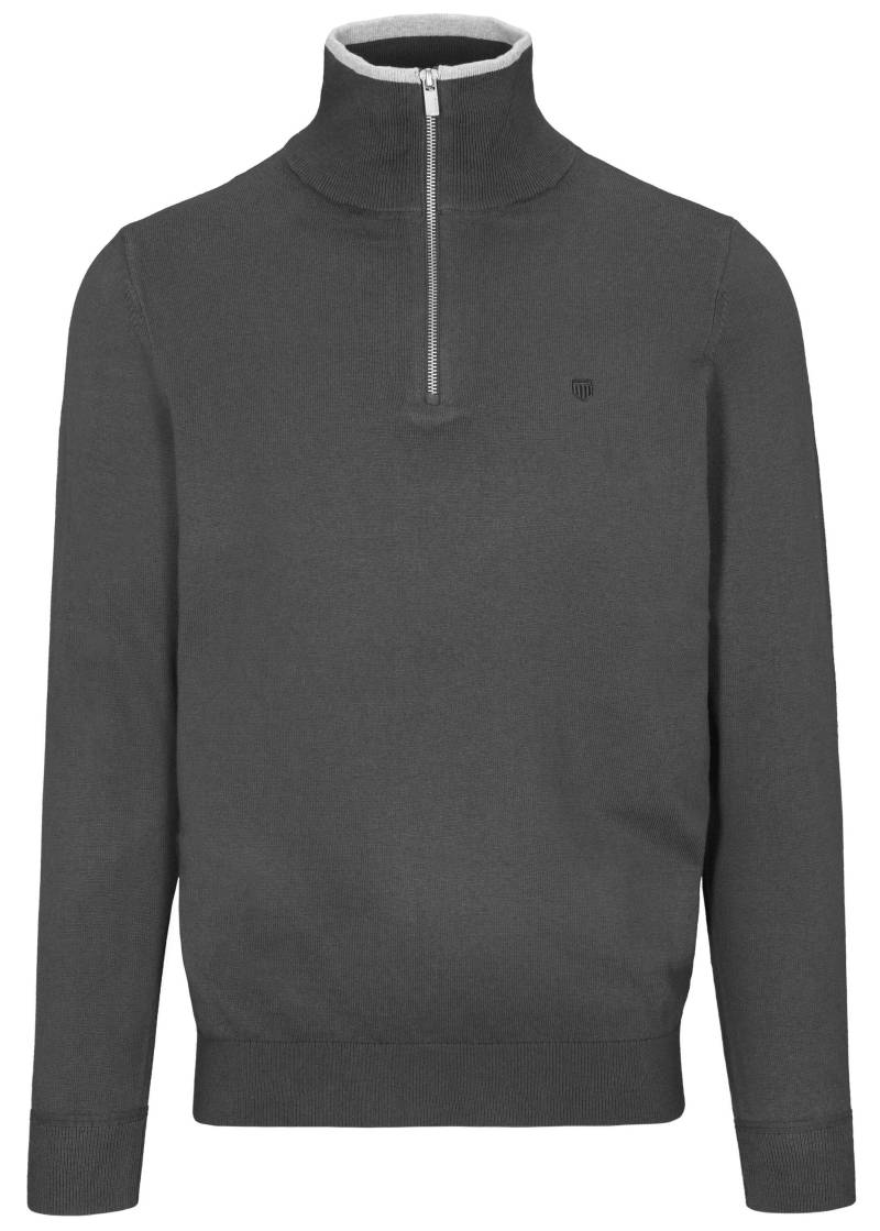 BASEFIELD - Zip Troyer Pullover graphite mel. - Gr. - 3XL von BASEFIELD