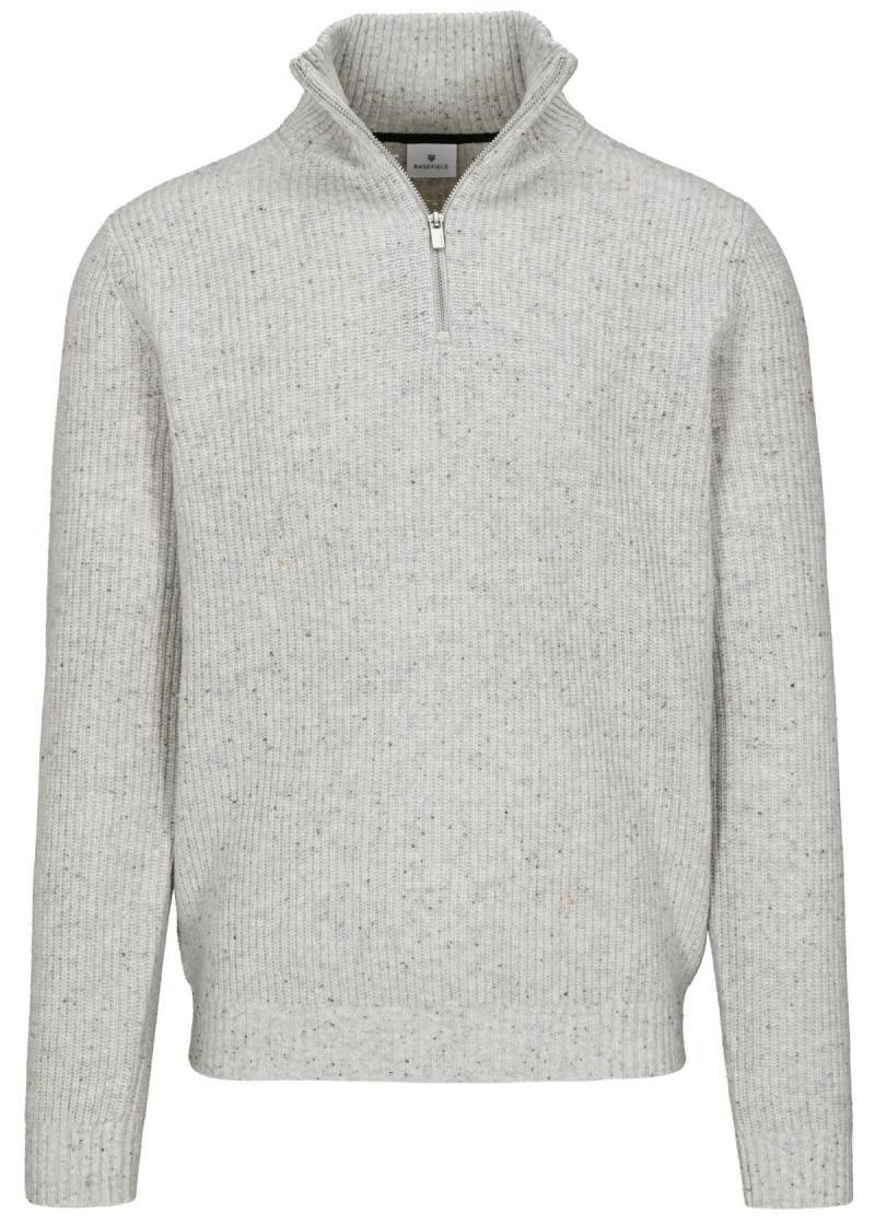 BASEFIELD - Zip Troyer Pullover grey mel. - Gr. - XXL von BASEFIELD