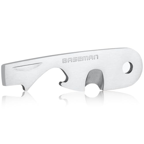 BASEMAN® Key Organizer 4-in-1 Multitool - Schlüssel-Organizer Tool - Mini Multitool Schlüsselanhänger - Paketöffner Werkzeug - Flaschenöffer - Schraubenzieher - Anhänger - Schlüsselring - Etui von BASEMAN