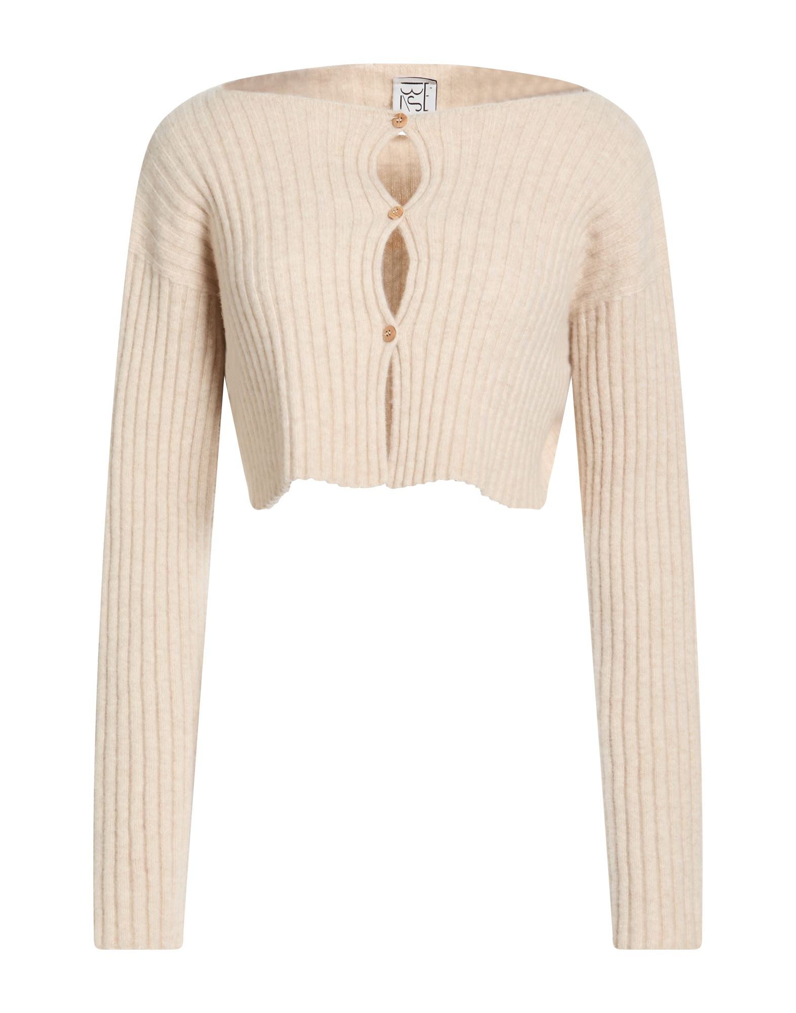 BASERANGE Strickjacke Damen Beige von BASERANGE