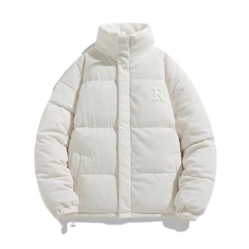 BASHAMAN Jacke Herren Winter Persönlichkeit Trend Kältejacke Herren Regular Fit Verdicken Warm Baumwolle Jacke Herren Jugend Mode Casual Outdoorjacke Herren G-Khaki S von BASHAMAN