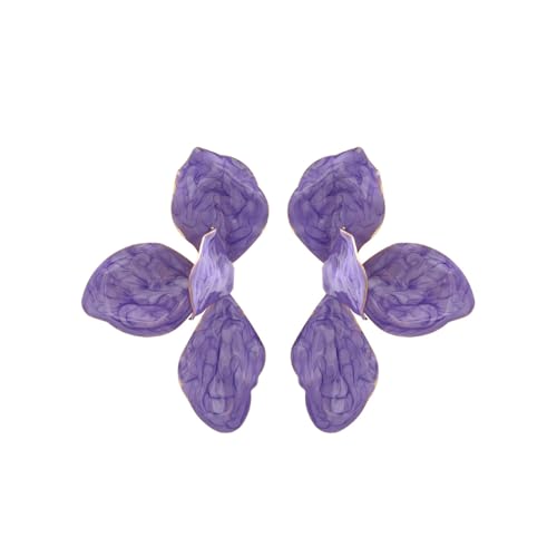 BASIC HOUSE Mode Blütenblatt Einfache Ohrringe Dreidimensionale Damen Ohrstecker Bohemian 01#, S, Metall, Kein Edelstein von BASIC HOUSE