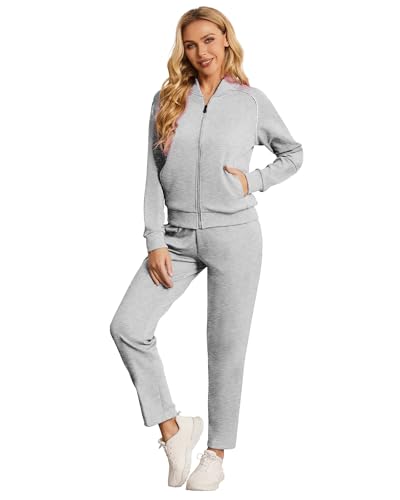 BASICDOT Jogginganzug Damen Set Lang Trainingsanzug Zweiteiler Frauen Freizeitanzug Langarm Reißverschluss 7013-M BASICDOT Jogginganzug Damen Set Lang Trainingsanzug Zweiteiler Frauen Freizeitanzug Langarm Reißverschluss 7013-M von BASICDOT