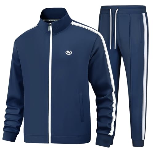 BASICDOT Trainingsanzug Herren Set Jogginganzug Herren Sportanzug Langarm Freizeitanzug Männer Tracksuit JW-3613-XXL von BASICDOT