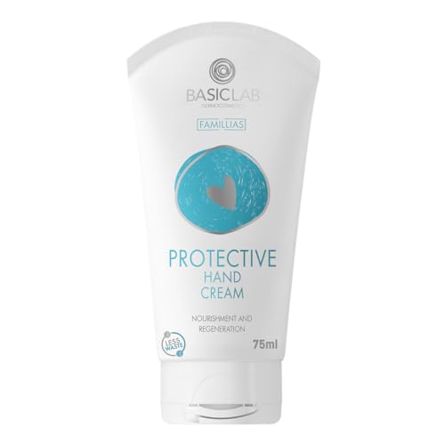 BasicLab Dermocosmetics Schützende Handcreme | 75 ml | Für Erwachsene und Kinder, Für Frauen und Männer, Spendet Feuchtigkeit und regeneriert, Zieht schnell ein, Für den Winter von BasicLab Dermocosmetics