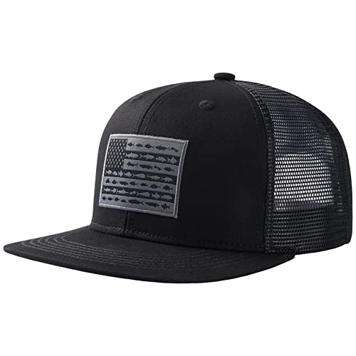 Bassdash Flache Trucker Cap Verstellbar Snapback Cap Baseballkappen Mesh Rückseite für Herren Damen Angeln Jagd von Bassdash