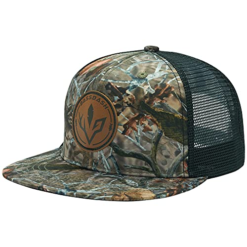 Bassdash Flache Trucker Cap Verstellbar Snapback Cap Baseballkappen Mesh Rückseite für Herren Damen Angeln Jagd von Bassdash