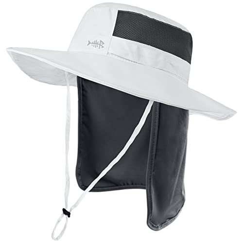 Bassdash Sonnenhut Fischerhut Bucket Hut UPF 50+ UV-Schutz Wasserdichter taktischer Angelhut mit breiter Krempe Einstellbare Größe mit Abnehmbarer Halsklappe für Männer und Frauen von Bassdash